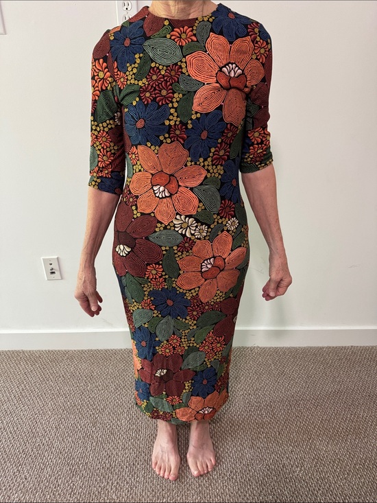 FARM Rio Dresses & Skirts - FARM Rio Floral Midi Dress in Orange, Blue & Green